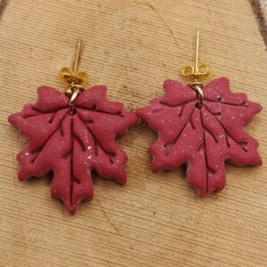 Pendientes hoja de arce